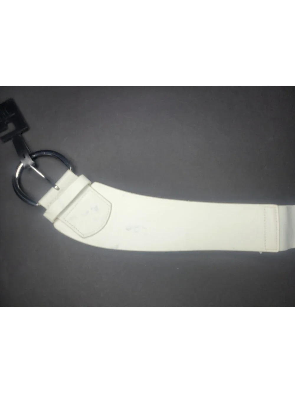 INC INTERNATIONAL CONCEPTS Womens Wide Stretch belt white M/L